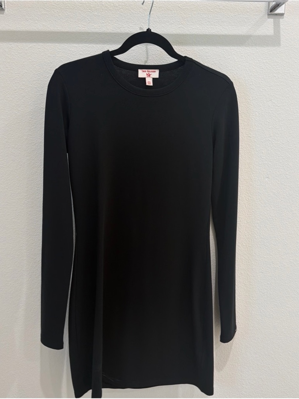 True Religion Black Long Sleeve Crewneck Top